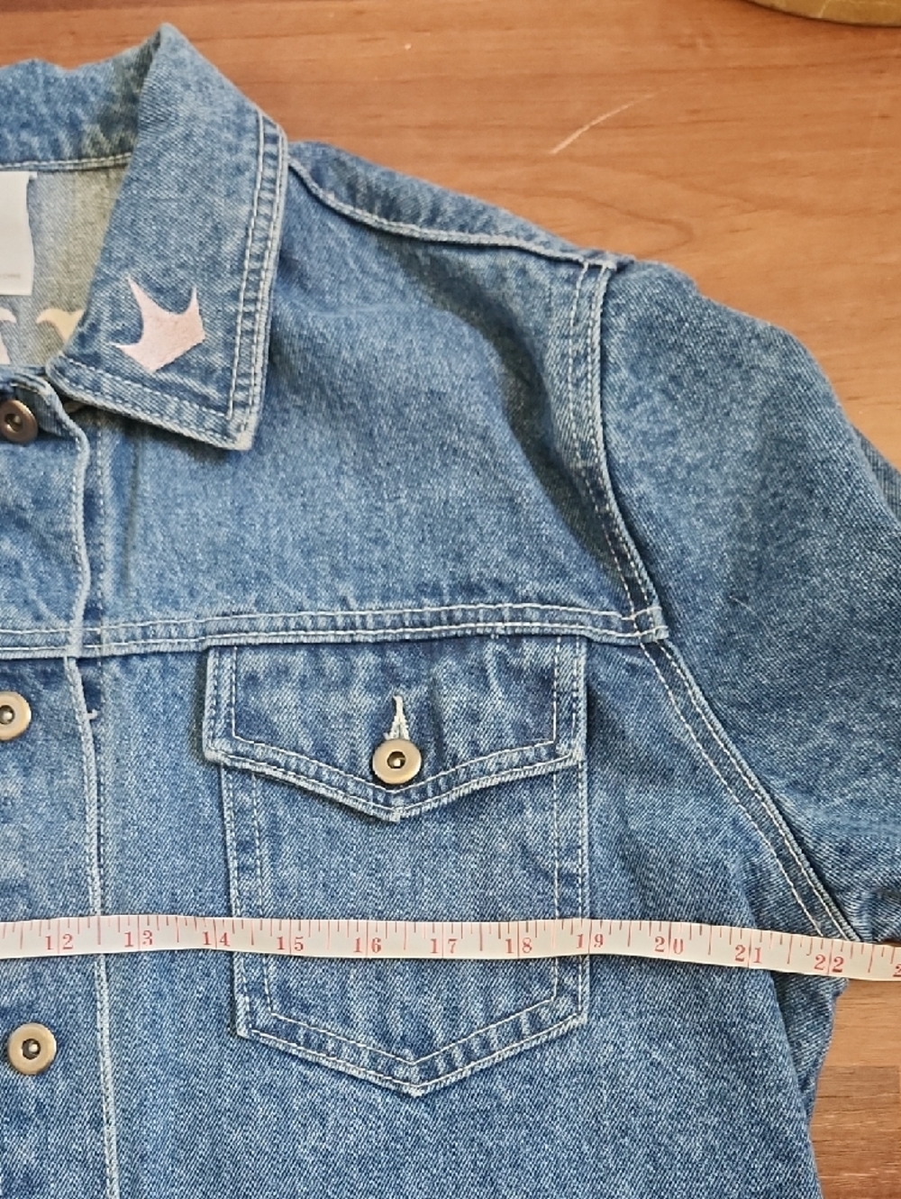 Disney Cakeworthy Blue Denim Jacket with Multi-Color Princess Patch - ROYALTY - Picture 10 of 11